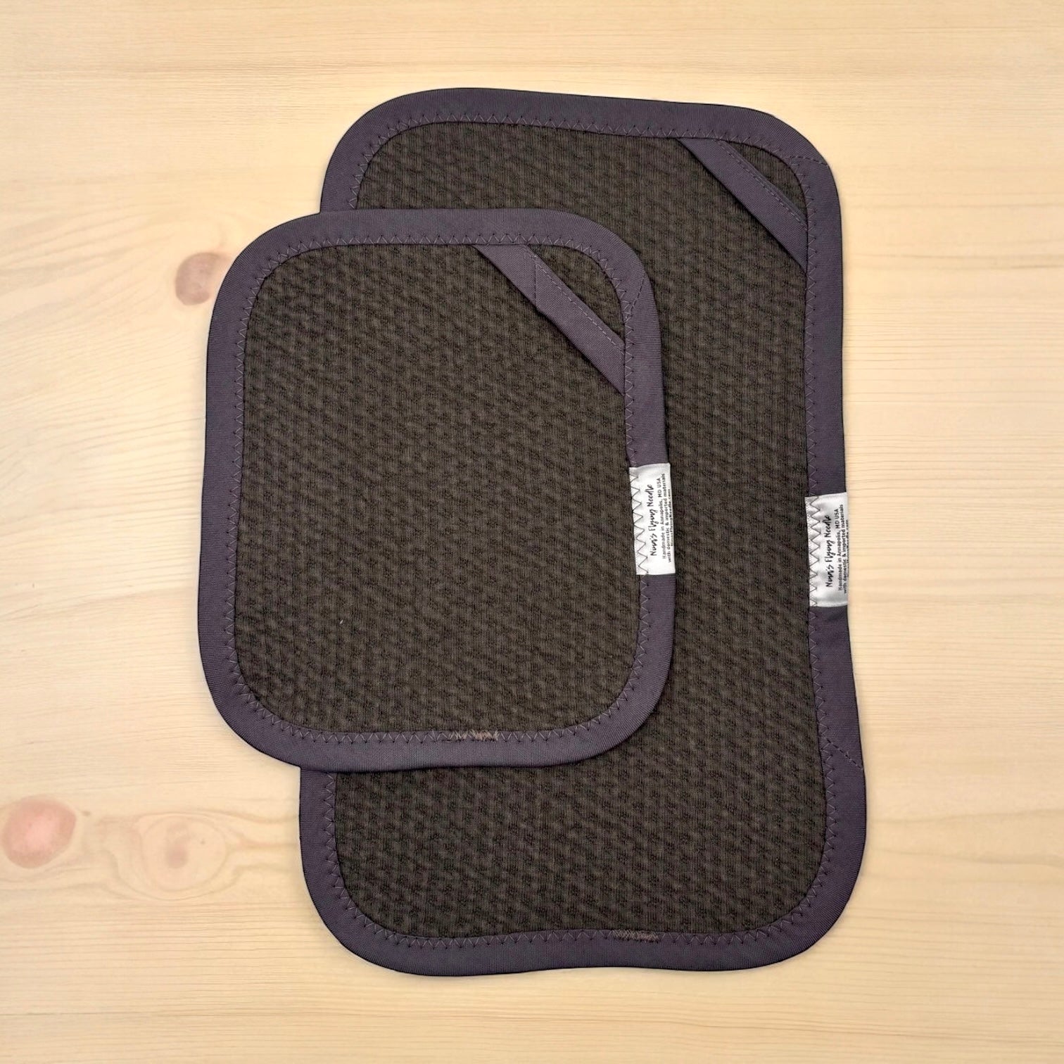 Combo Set of 2 Paper Towels - Solid Dark Gray on Dark Gray