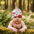 Knot Hat in 6 months: Mushrooms and Ladybugs