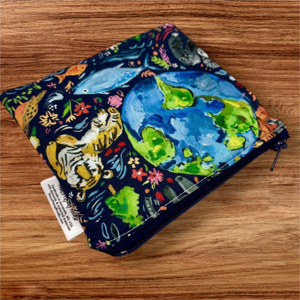 Toddler Sized Reusable Zippered Bag Planet Earth