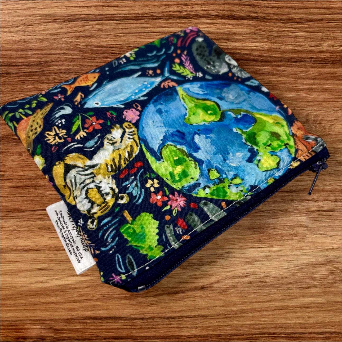 Toddler Sized Reusable Zippered Bag Planet Earth