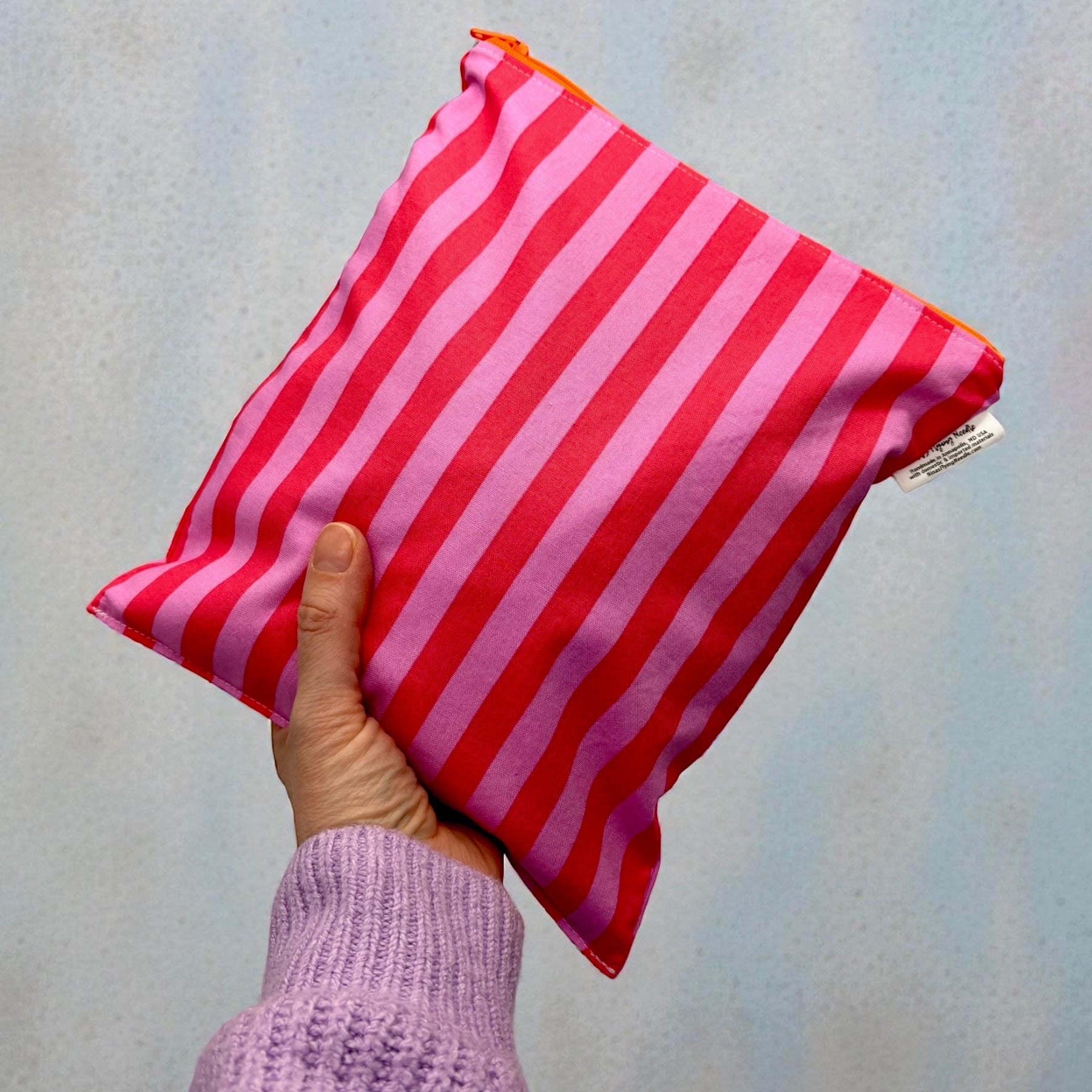 Medium Sized Wet Bag Stripes Pinks with Neon