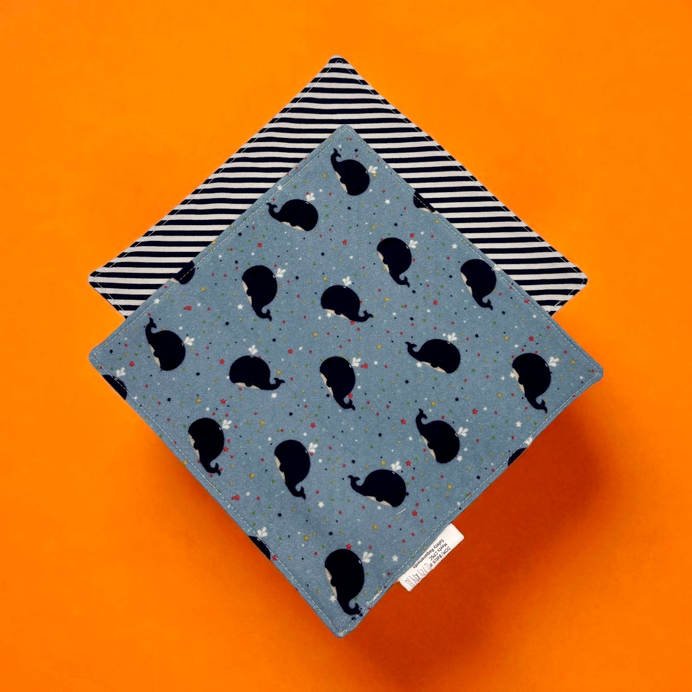 Reusable Napkins - Striped Whales