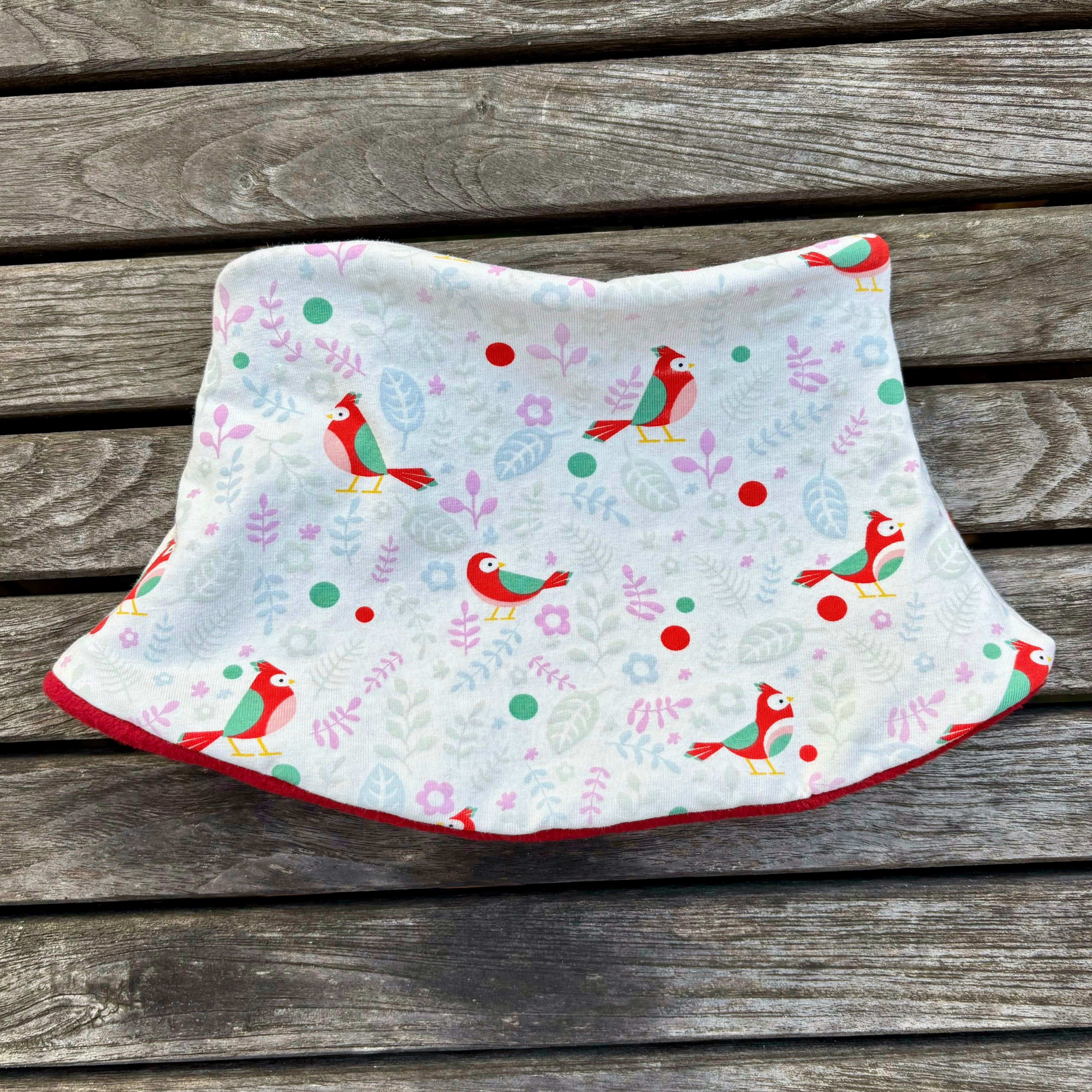 Child's Handmade Neck Warmer Birds - Color Changing Fabric