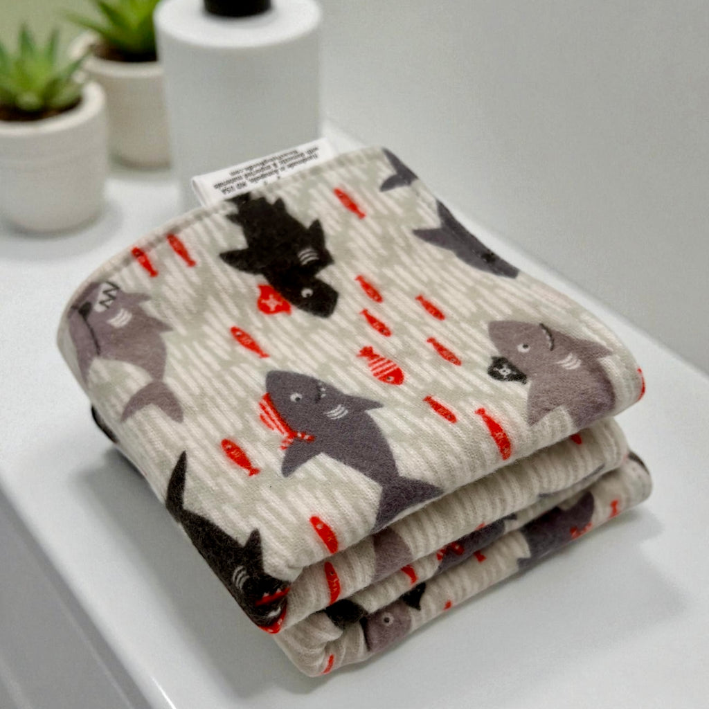 Wash Cloth - Regular - Pirate Sharks