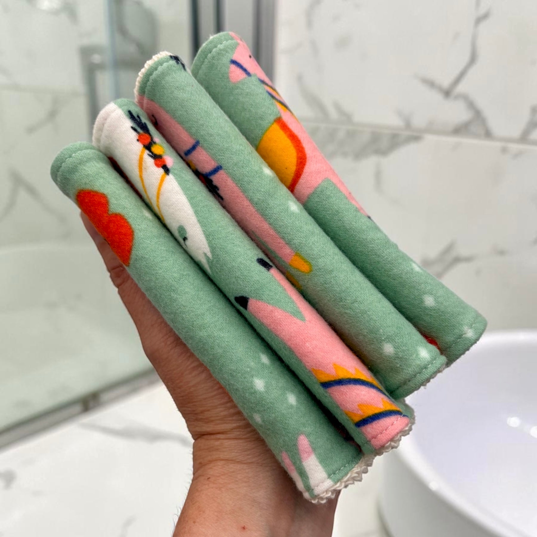 Wash Cloths - Minis - Llamas