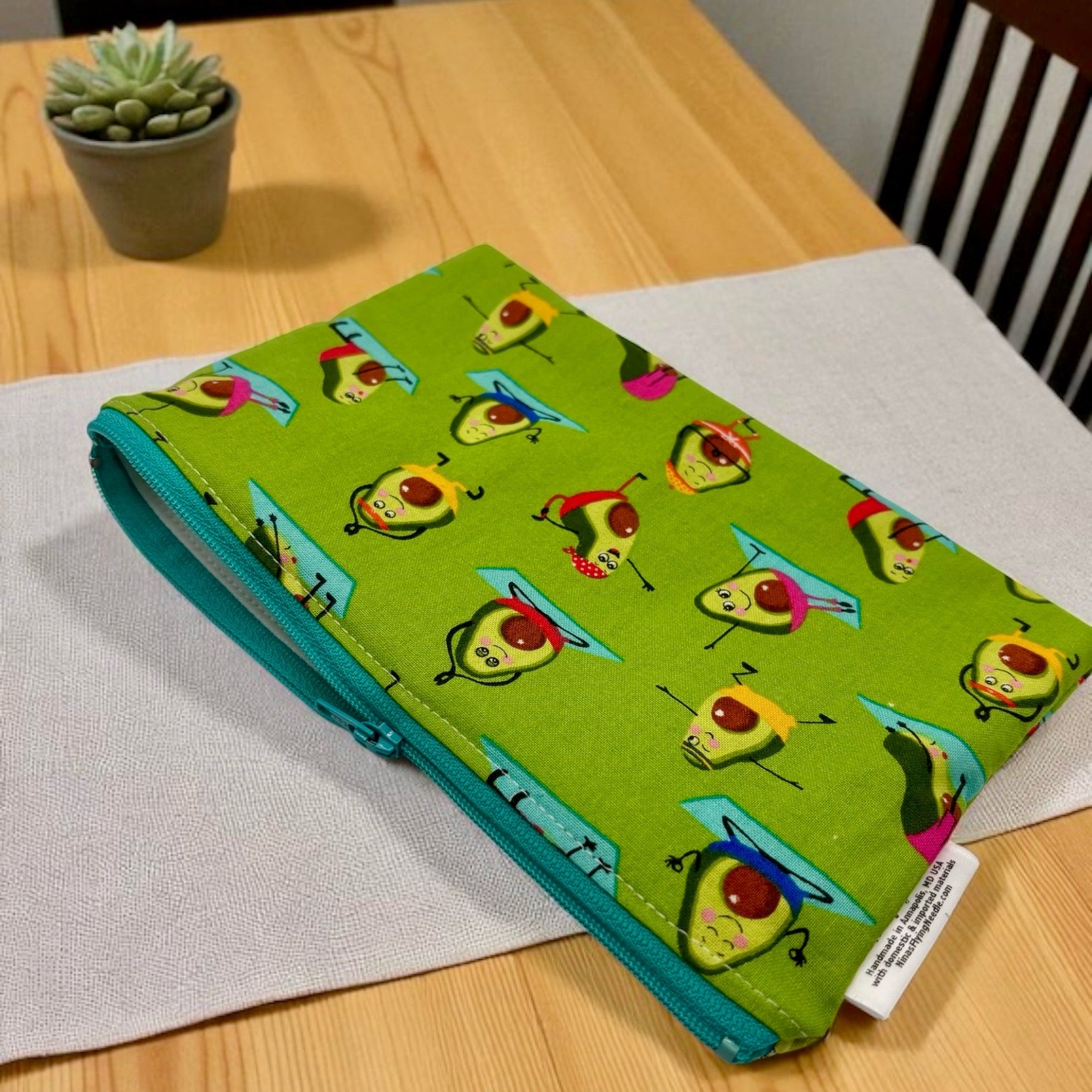 Snack Sized Reusable Zippered Bag Avocados