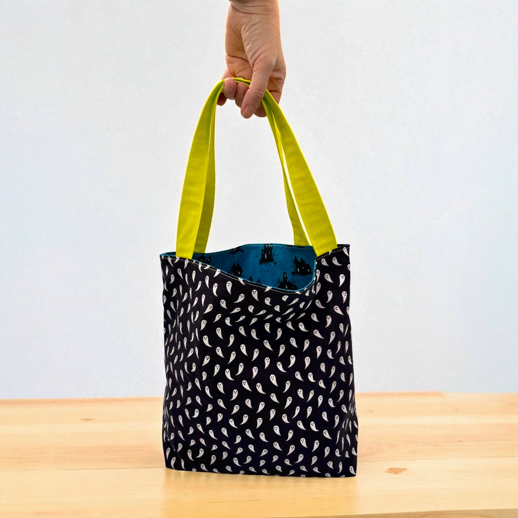 Children's Library Sized Reversible Tote Ghosts and Haunted Houses