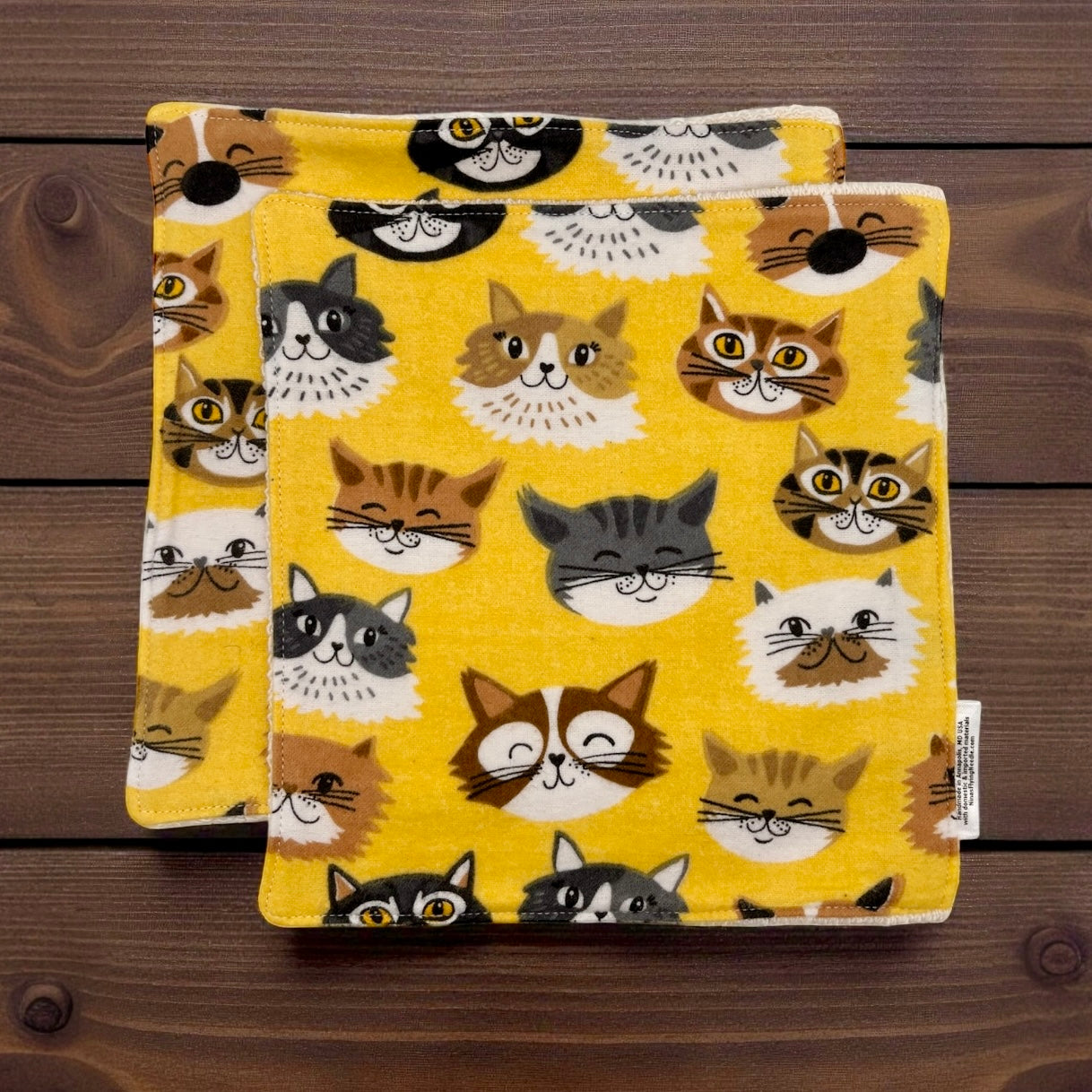 Wash Cloth - Regular - Cat Faces