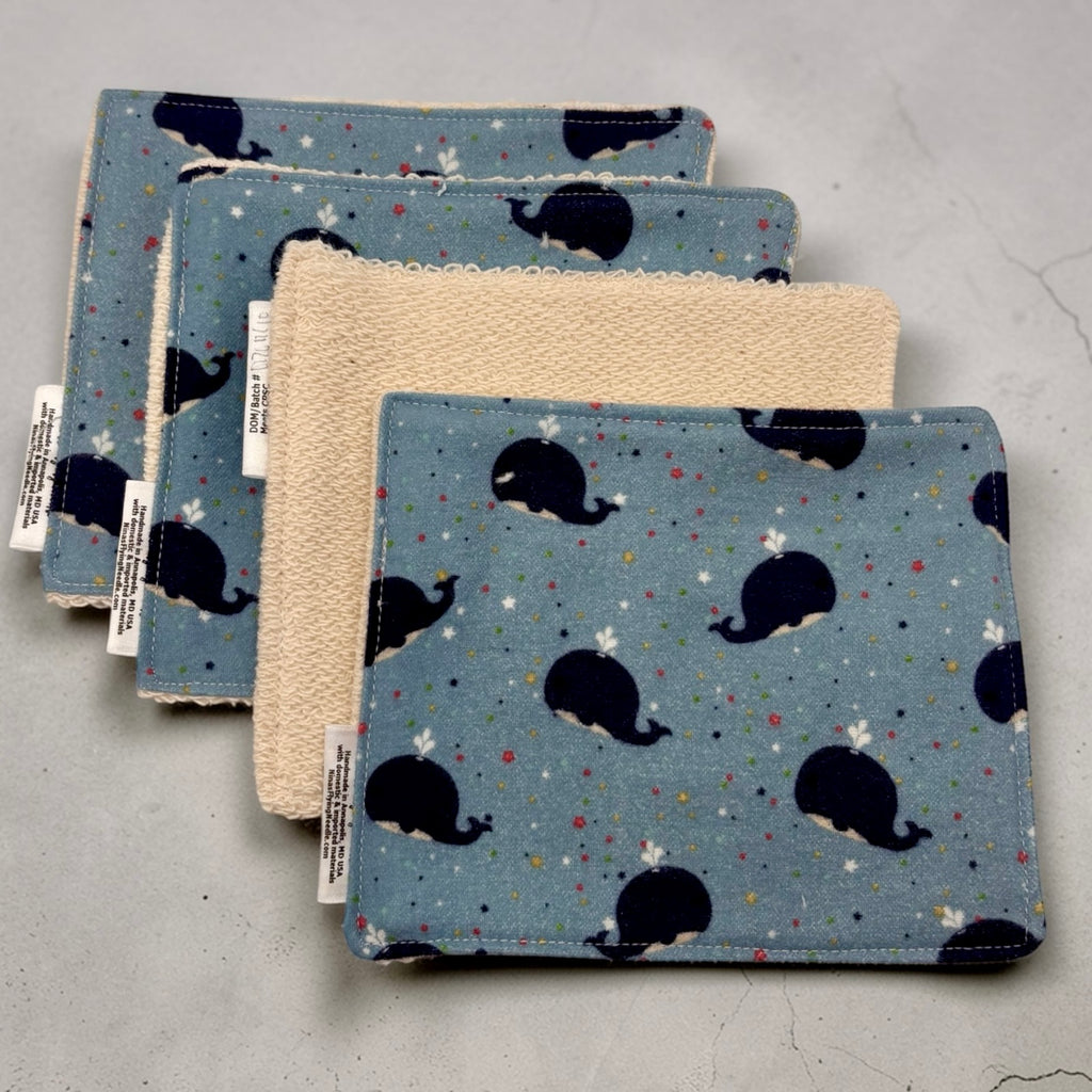 Wash Cloths - Minis - Whales