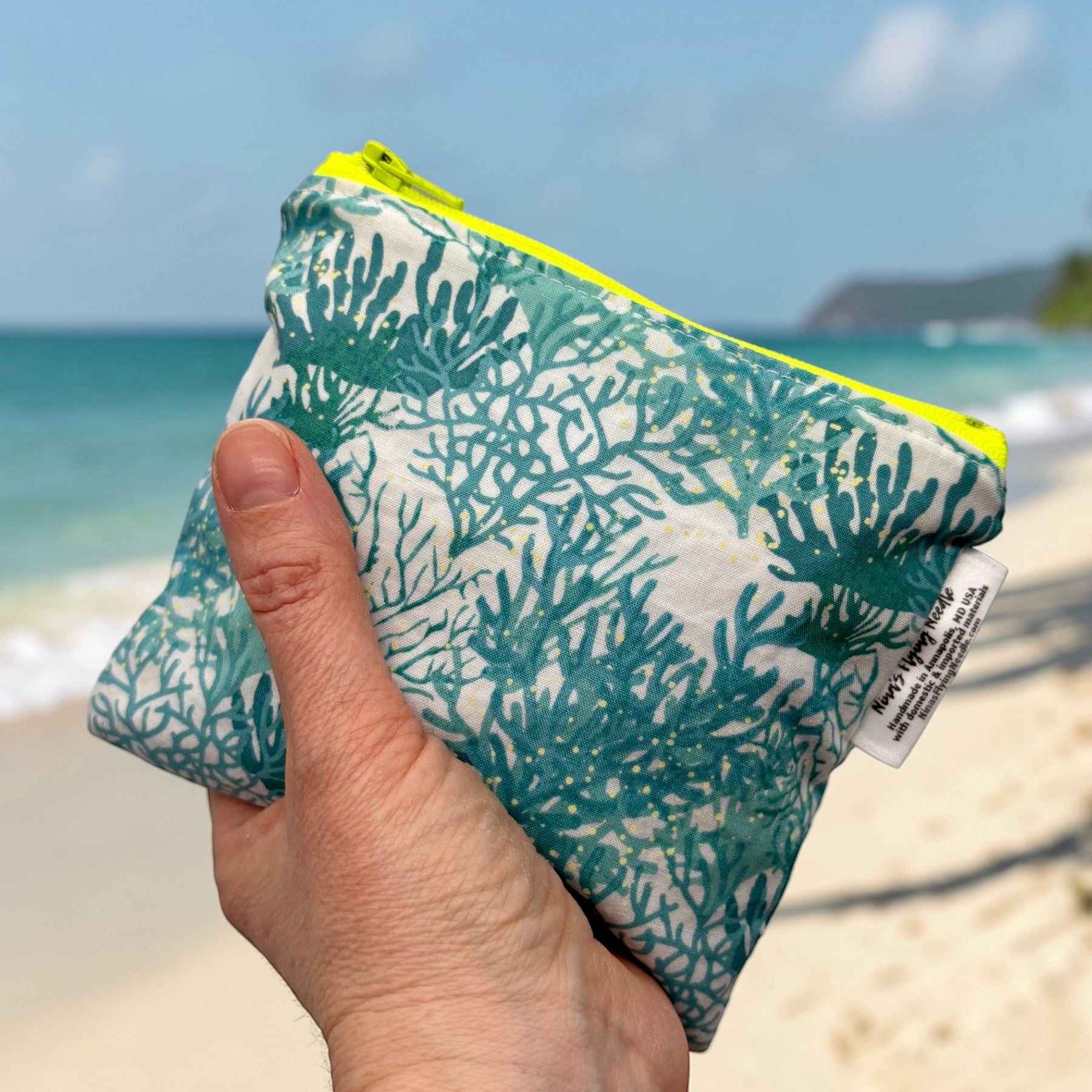 Toddler Sized Reusable Zippered Bag Coral