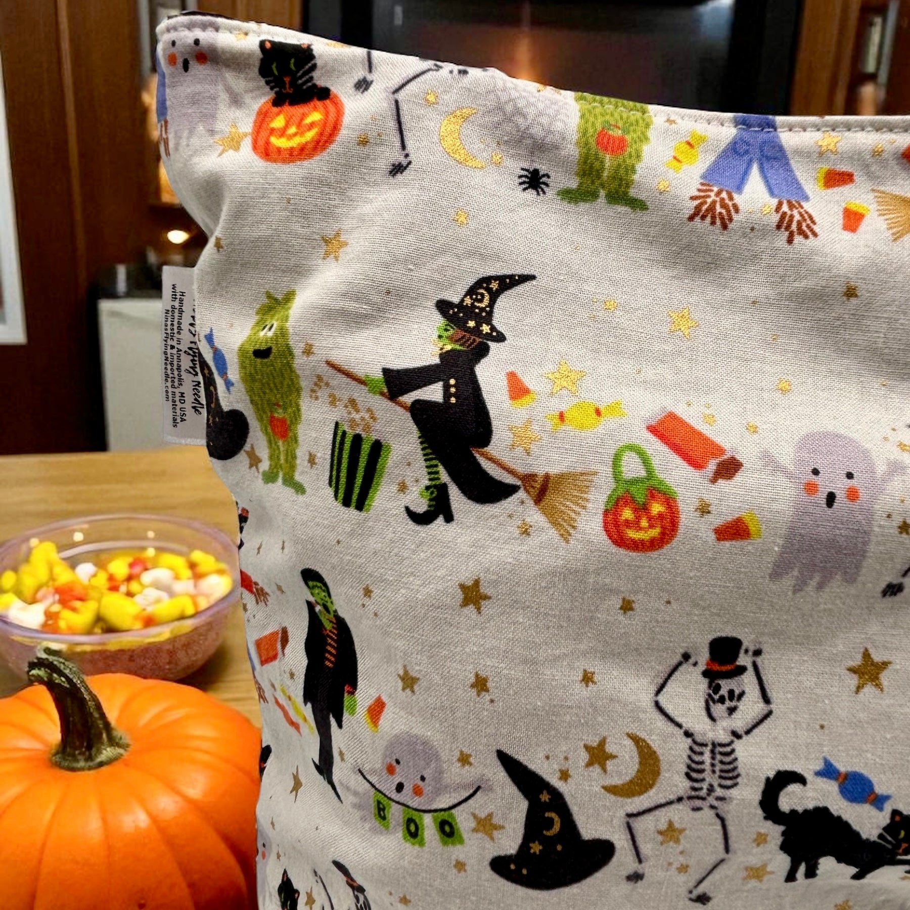 Children's Library Sized Reversible Tote Halloween Parade