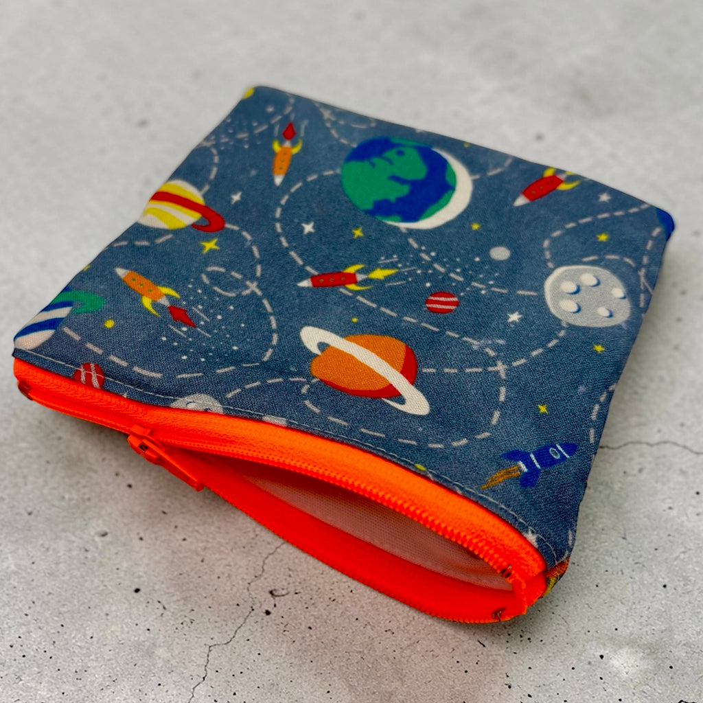Toddler Sized Reusable Zippered Bag Space - Planets and Rockets