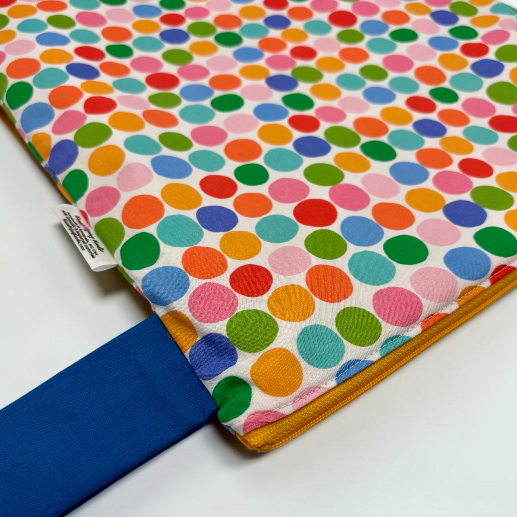 Large Wet Bag with Handle Dots Colorful