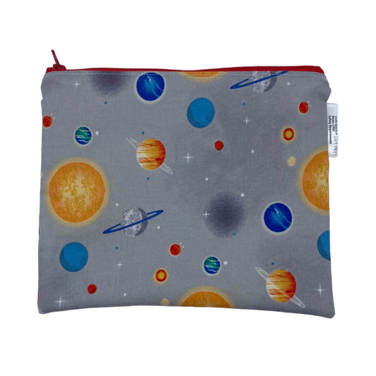 Sandwich Sized Reusable Zippered Bag Space Planets
