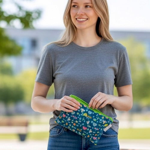 Snack Sized Reusable Zippered Bag Butterflies