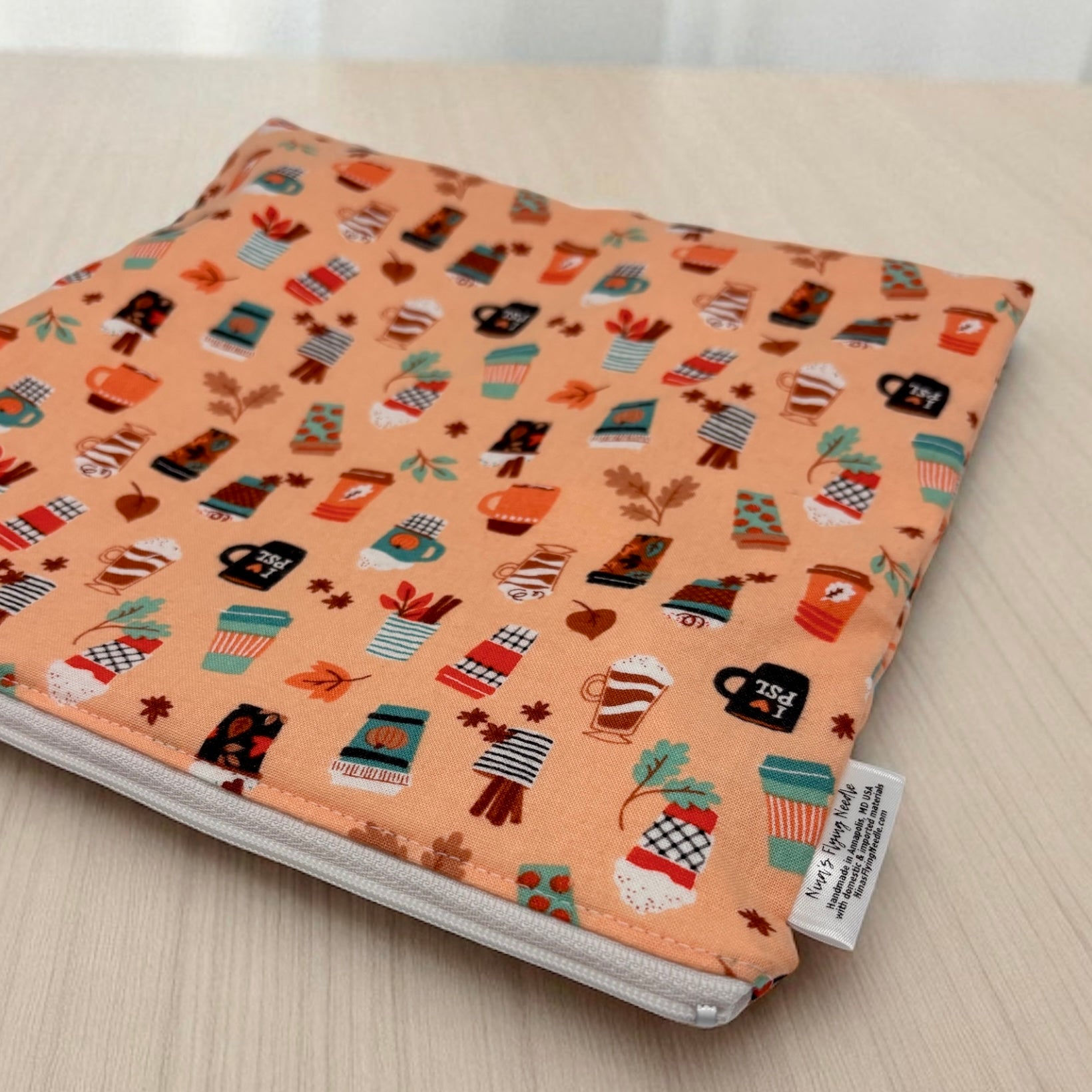 Gallon Sized Reusable Zippered Bag Pumpkin Spice Latte