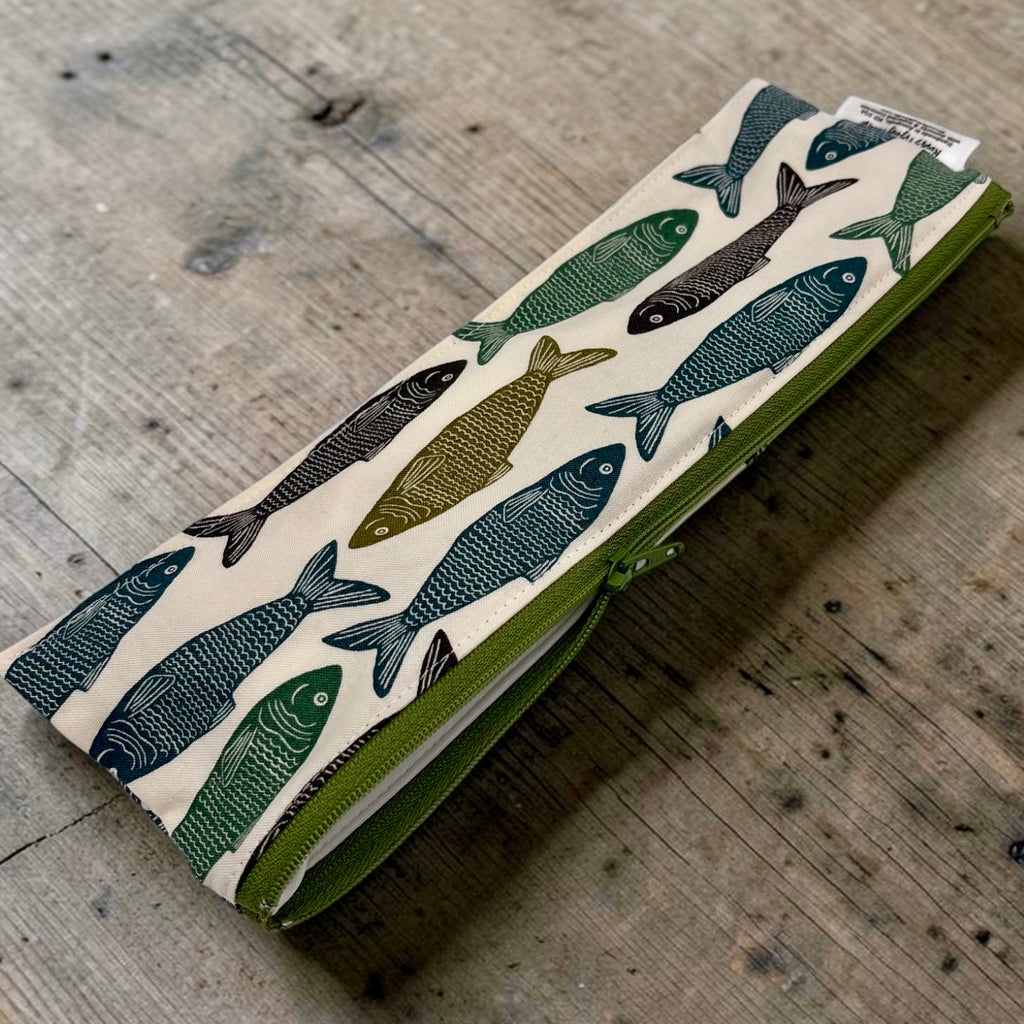 Regular Sized Reusable Straw/Utensil Wet Bag Fish