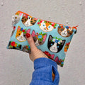 Snack Sized Reusable Zippered Bag Cat Faces