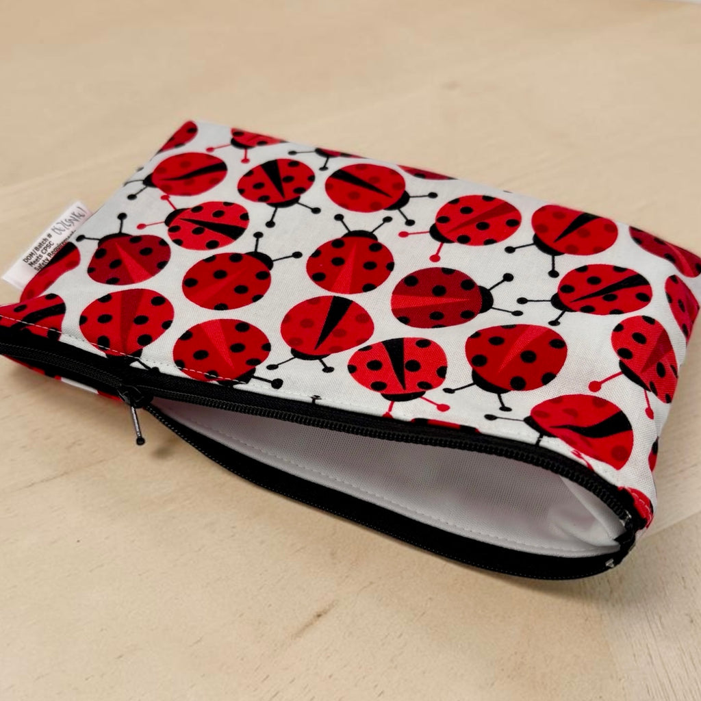 Snack Sized Reusable Zippered Bag Ladybugs