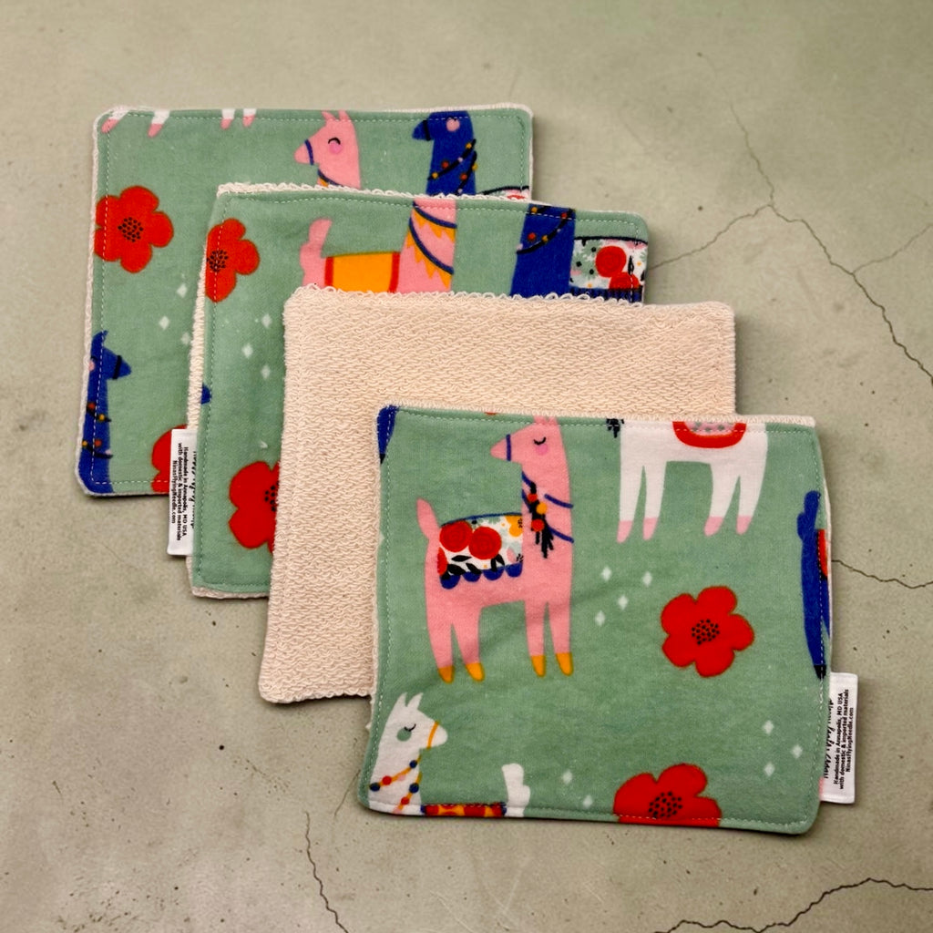 Wash Cloths - Minis - Llamas