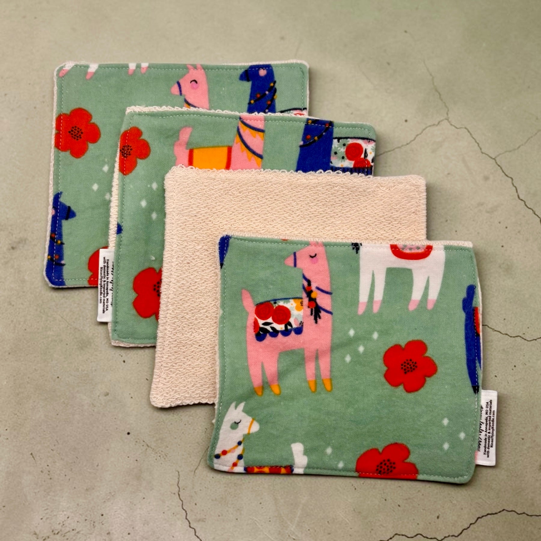 Wash Cloths - Minis - Llamas
