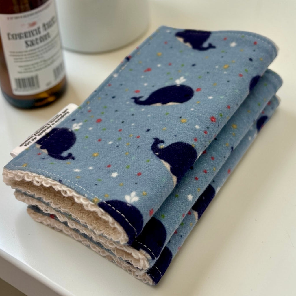 Wash Cloths - Minis - Whales