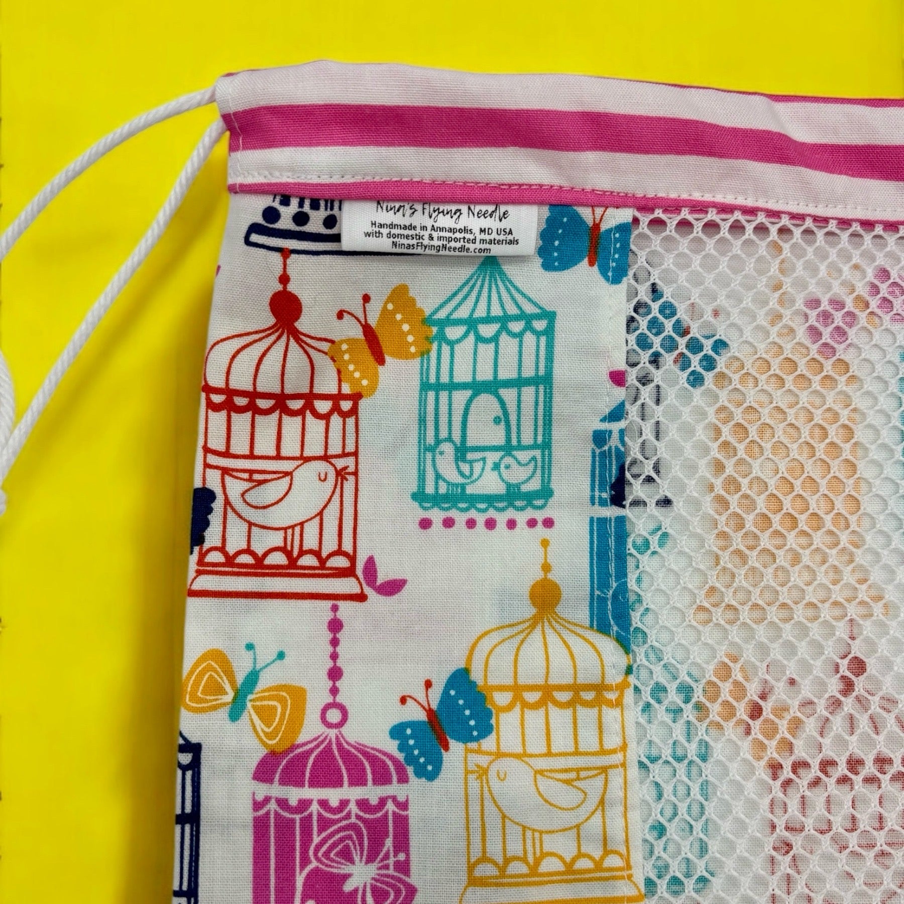 Medium Produce Bag Song Birds and Butterflies