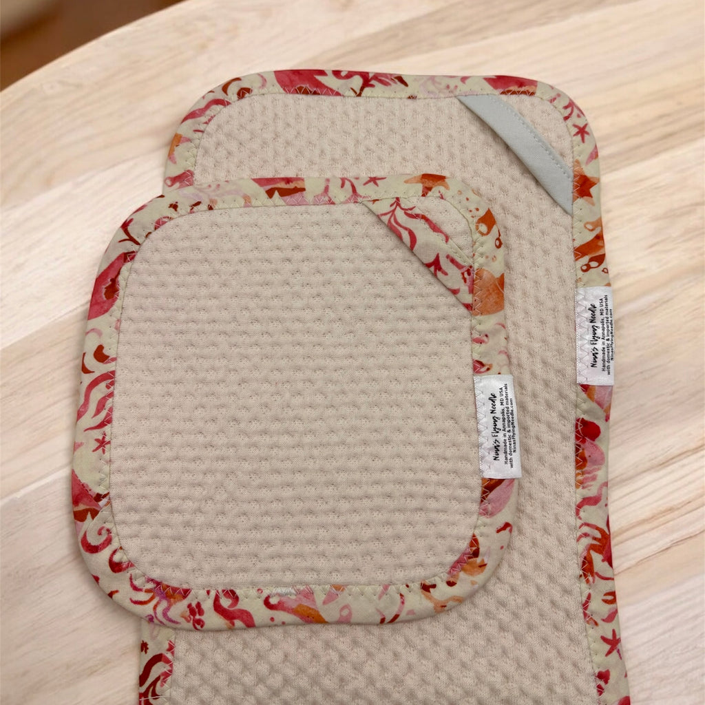 Combo Set of 2 Paper Towels - Ocean Life Coral