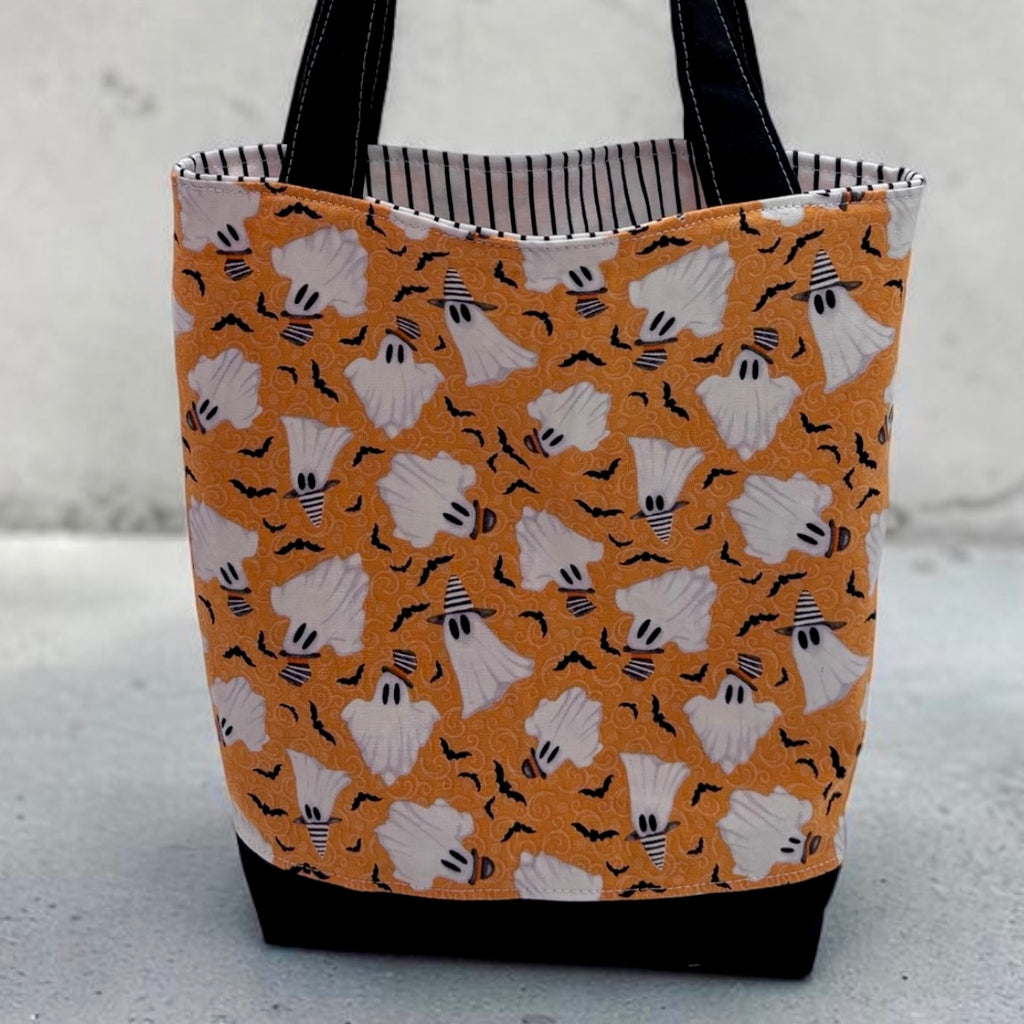 Toddler Sized Reversible Tote Ghosts