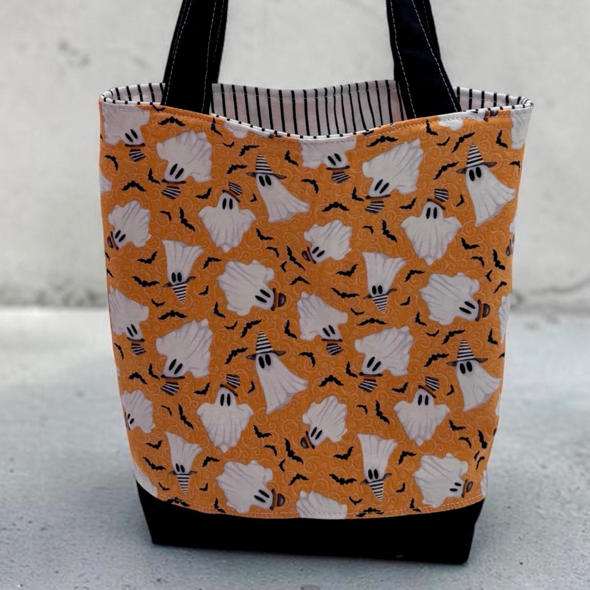 Toddler Sized Reversible Tote Ghosts