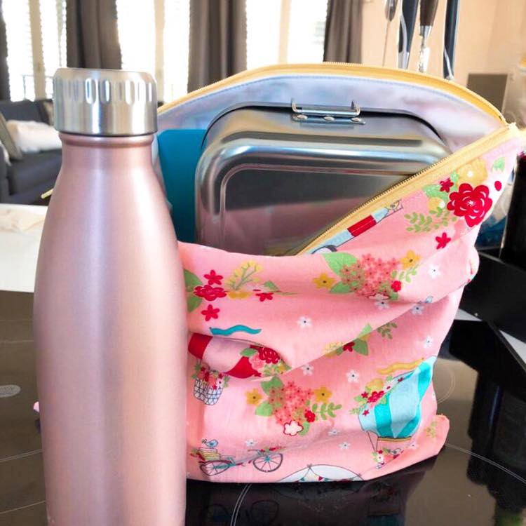 Gallon Sized Reusable Zippered Bag Flamingo
