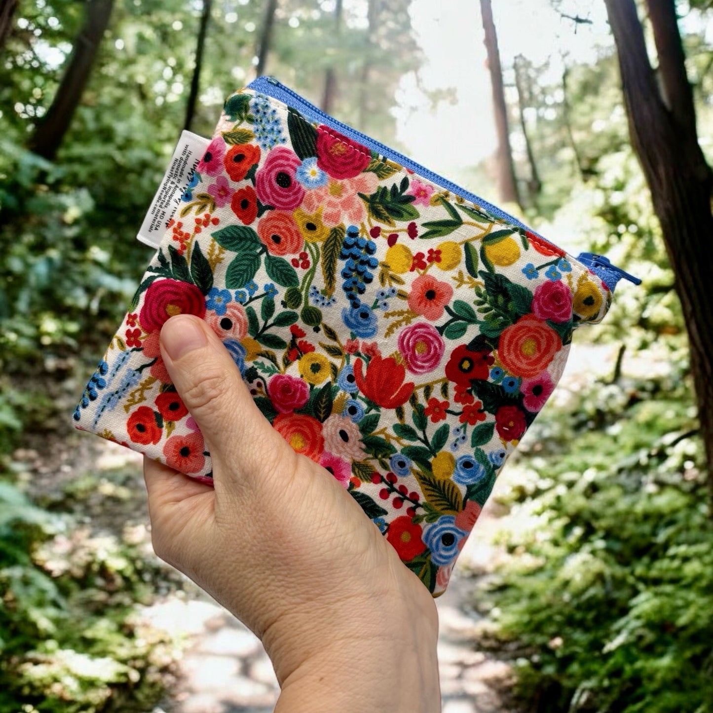 Toddler Sized Reusable Zippered Bag Floral Rifle Paper Co