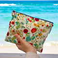 Small Sized Wet Bag Floral with Metal Zipper