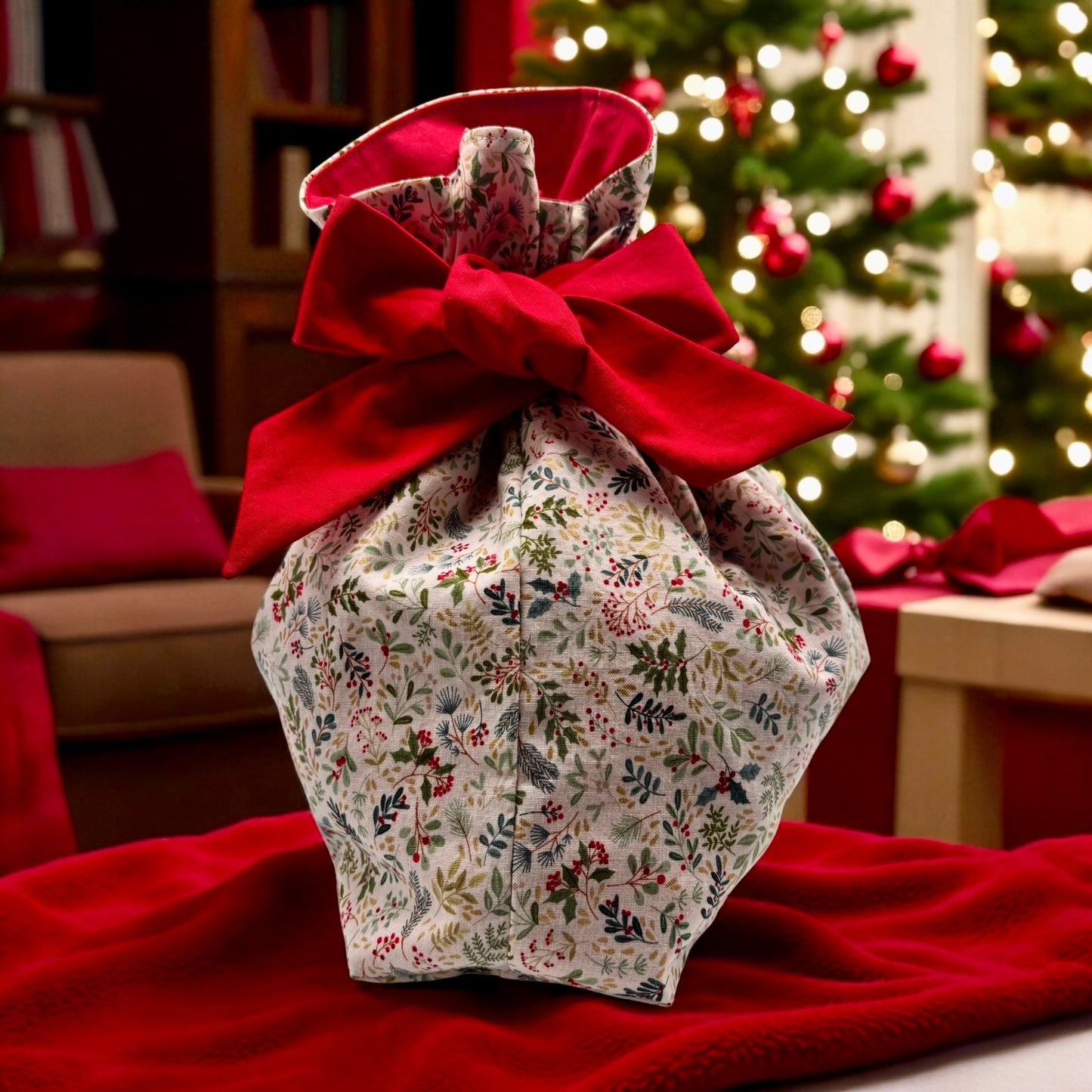Just Right Gift Bag - Christmas Holly