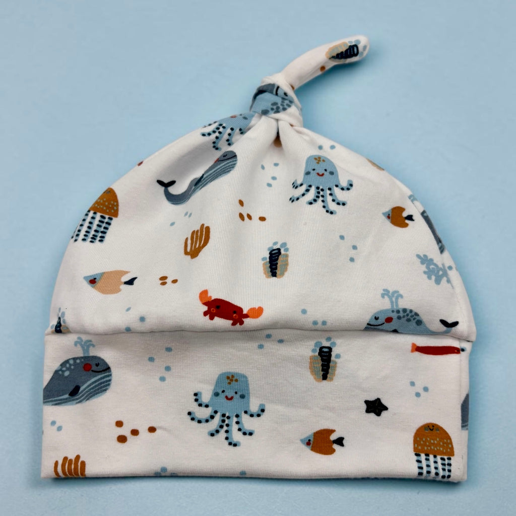 Knot Hat in 6 months: Ocean Animals