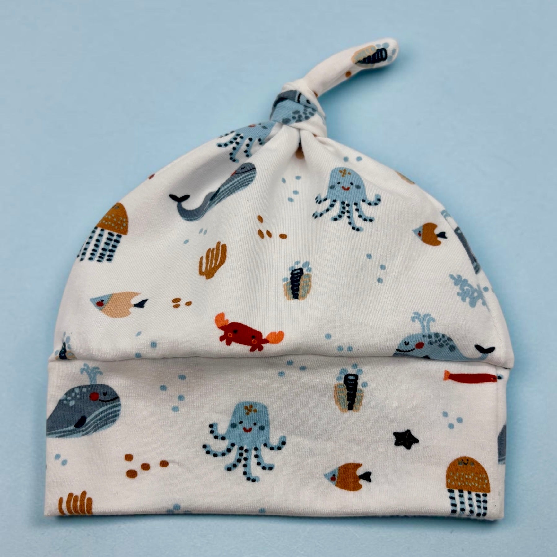 Knot Hat in 6 months: Ocean Animals
