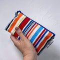 Knick Knack Sized Reusable Zippered Bag Stripes Block Colorful
