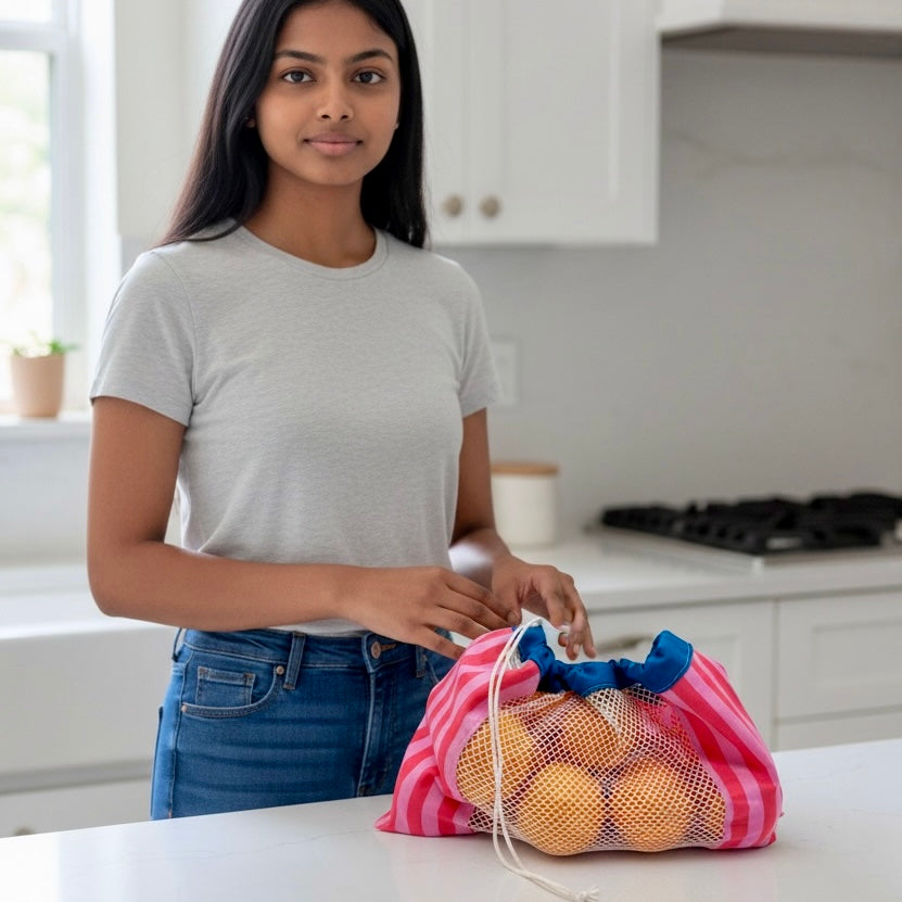 Medium Produce Bag Love Planet Earth