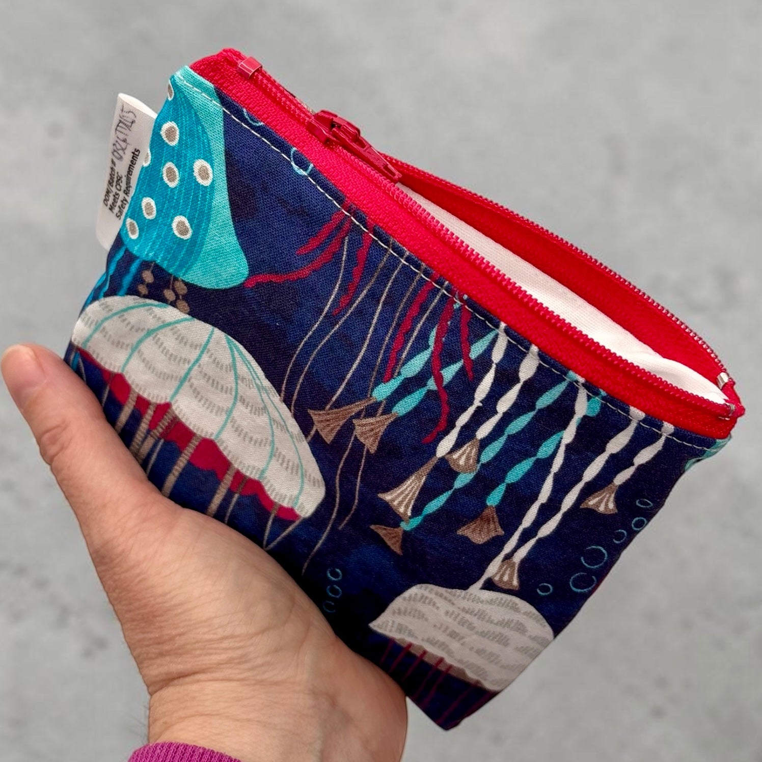 Toddler Sized Reusable Zippered Bag Jellyfish