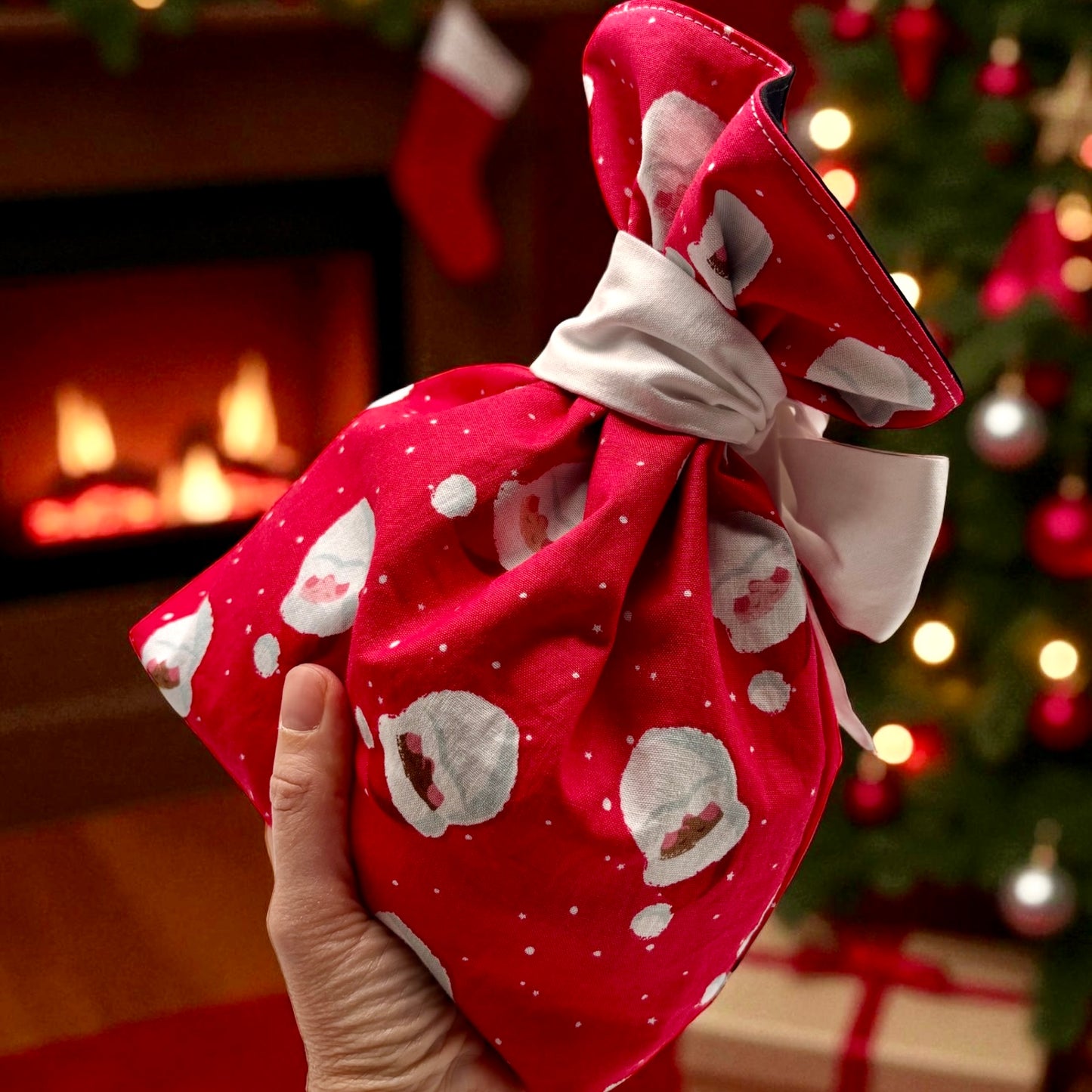 Little Something Gift Bag - Santa on Red