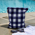Medium Sized Wet Bag Gingham Blue on Blue