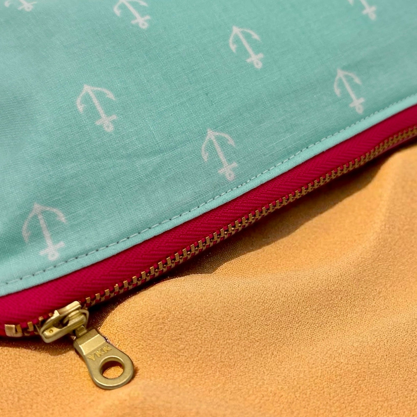 Travel Sized Wet Bag Anchors with Gold Metal Zipper