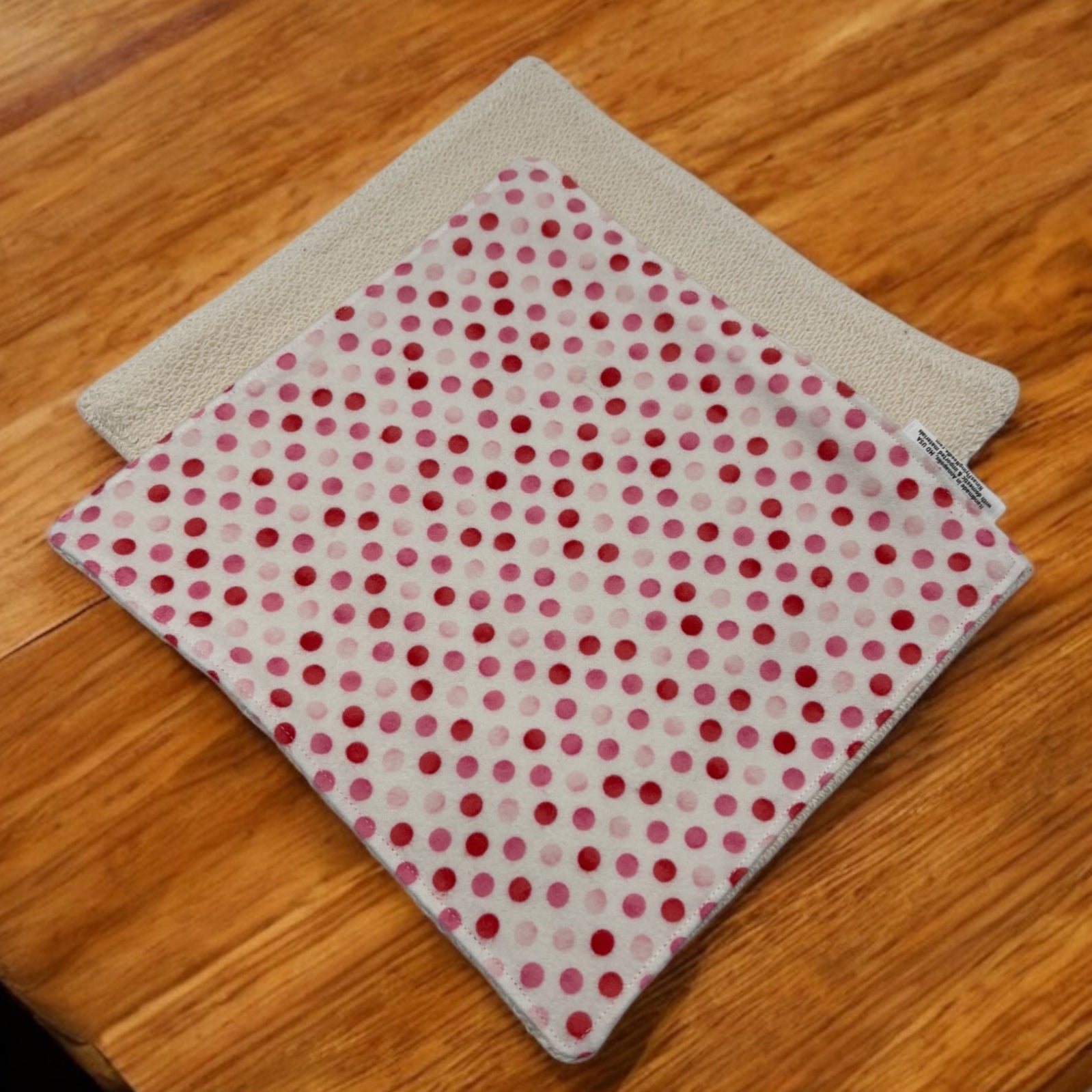 Wash Cloth - Regular - Dots - Pink/Red