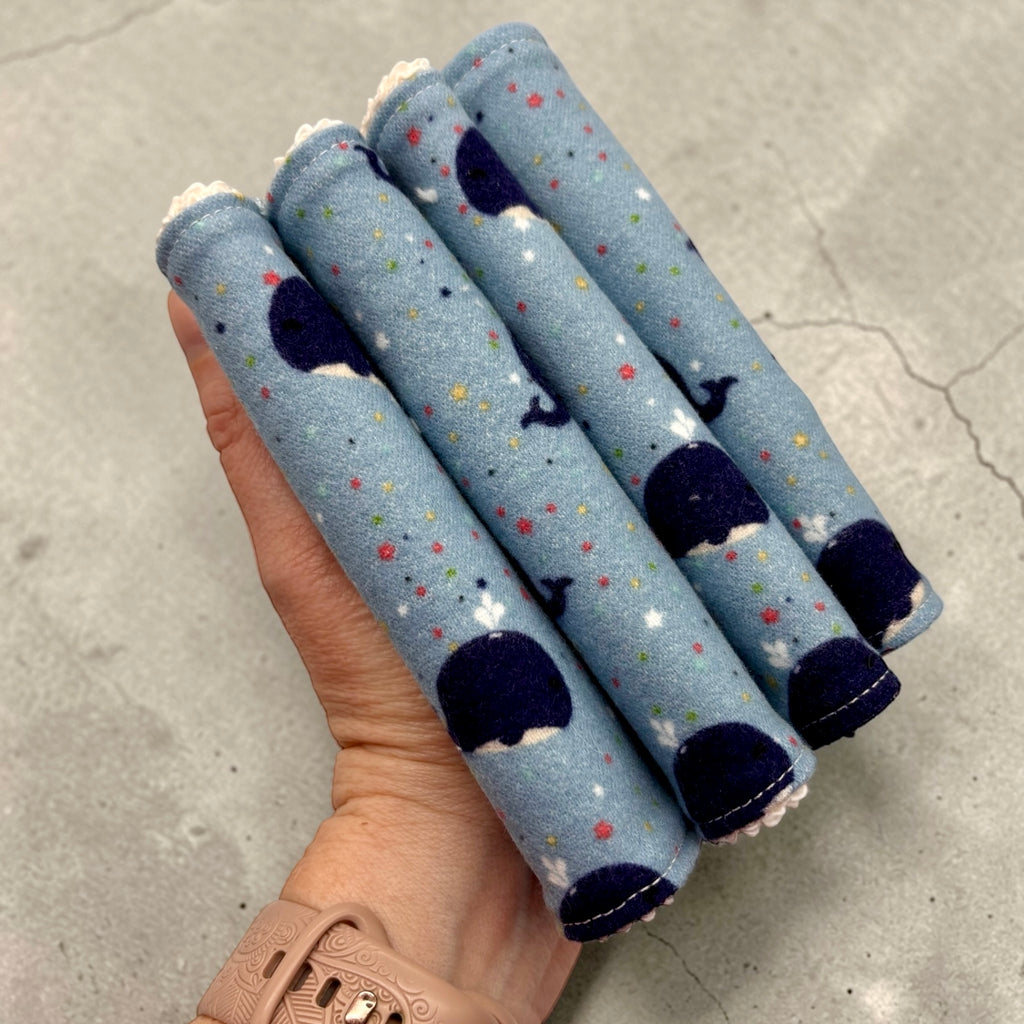 Wash Cloths - Minis - Whales