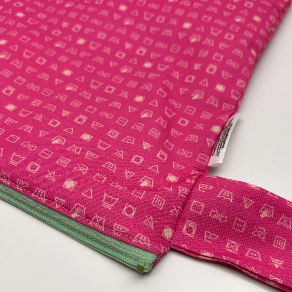 Large Wet Bag with Handle Laundry Icons