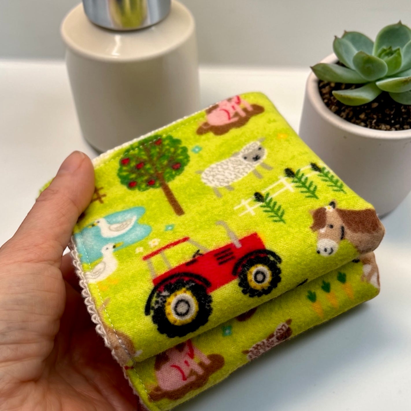 Wash Cloth - Regular - Farm Animals