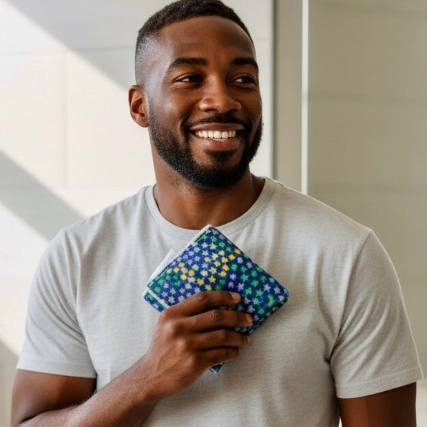 Wash Cloth - Regular - Stars in Blue