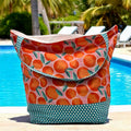 Pool Bag Oranges and Polka Dots
