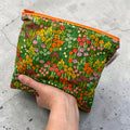 Sandwich Sized Reusable Zippered Bag Flower Meadow