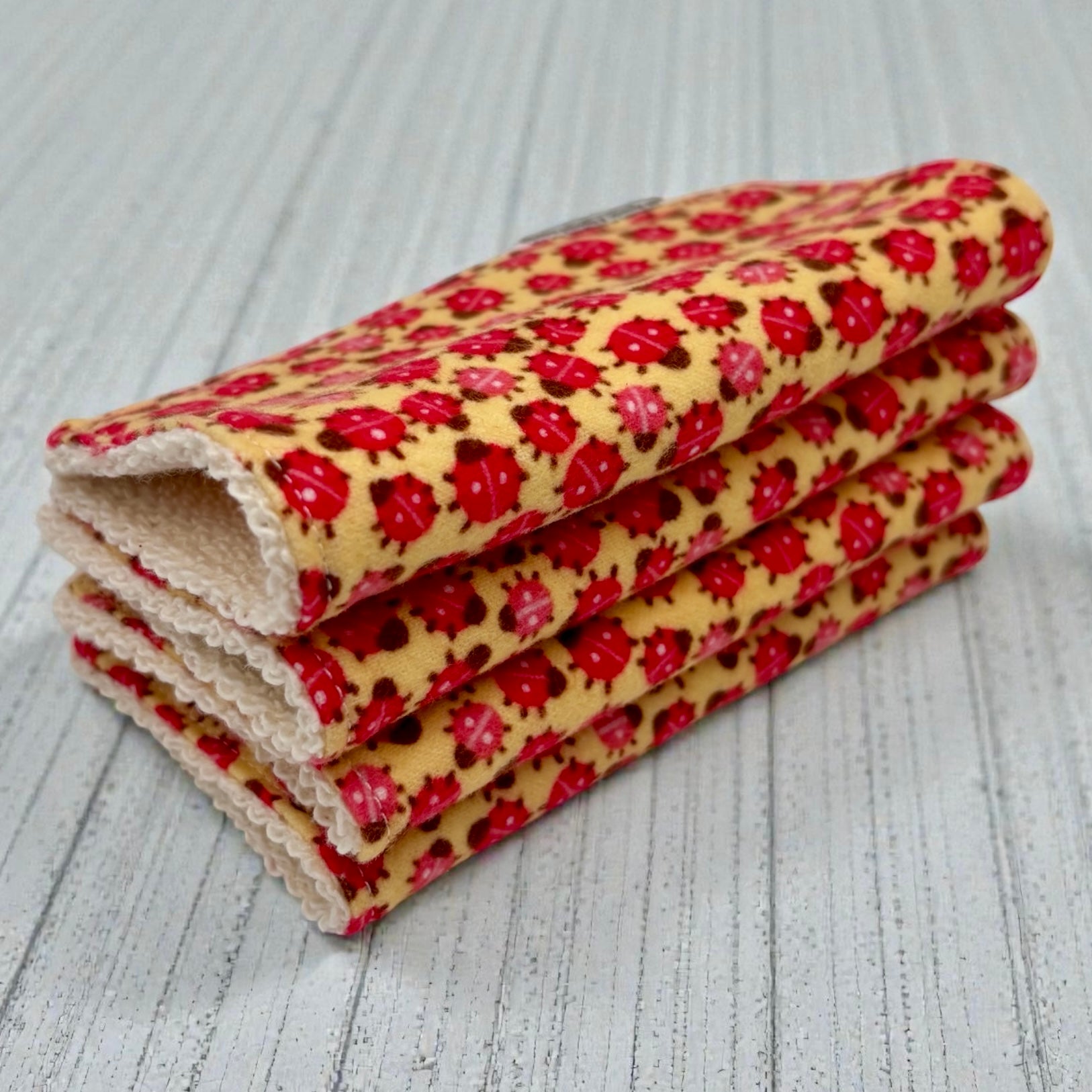 Wash Cloths - Minis - Ladybugs